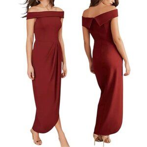 BHLDN Deep Red Evening Dress Size 16 Wine Holiday Formal